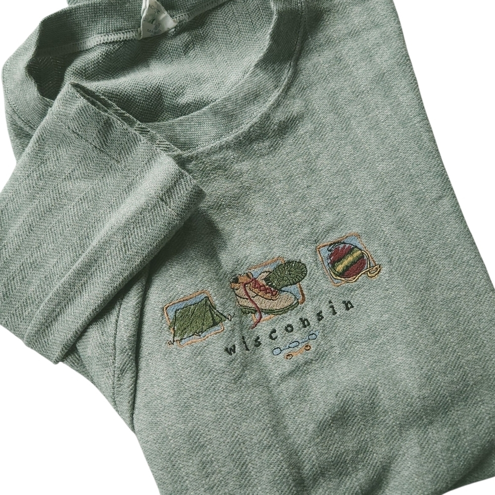 Vintage Artisans Single Stitch Wisconsin Camping Tshirt Sz XXL
